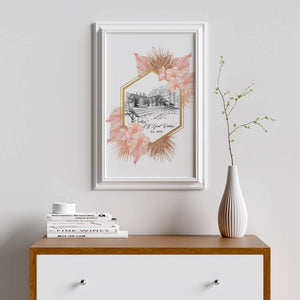 Boho Sunrise | Custom Home Portrait | Housewarming Gifts