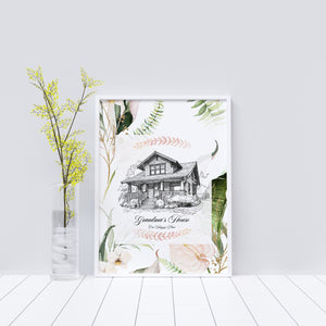 Wallflower | Custom Home Portrait | Housewarming Gifts