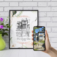 Load image into Gallery viewer, Wallflower | Custom Home Portrait | Housewarming Gifts