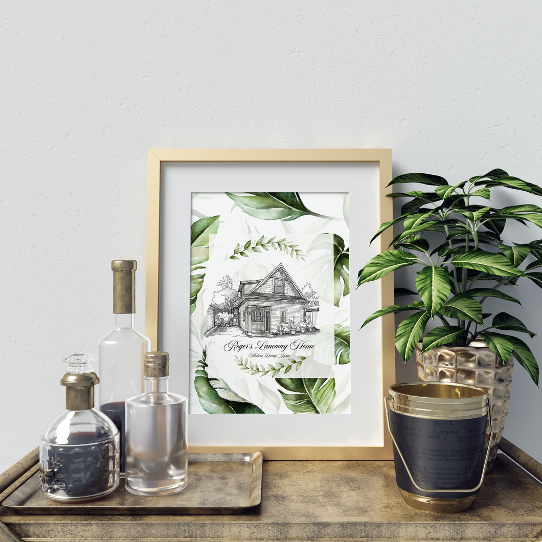 Wallflower | Custom Home Portrait | Housewarming Gifts