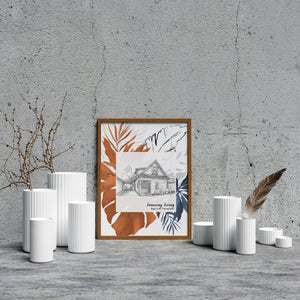 Earth Tones | Custom Home Portrait | Housewarming Gifts